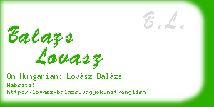 balazs lovasz business card
